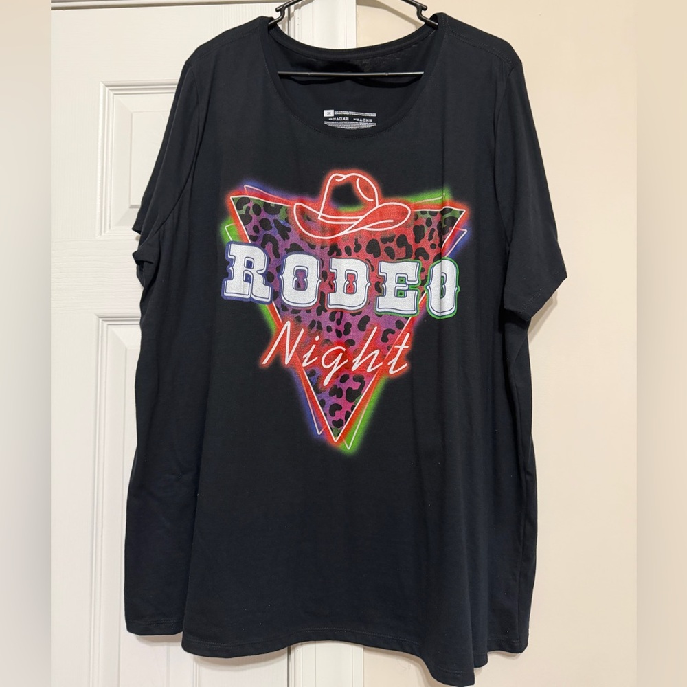 Black Rodeo Night Graphic T-Shirt